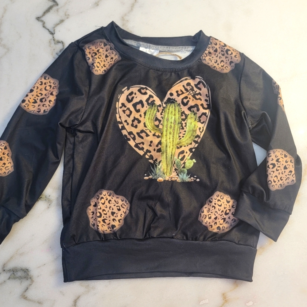 Cactus Leopard Heart Shirt